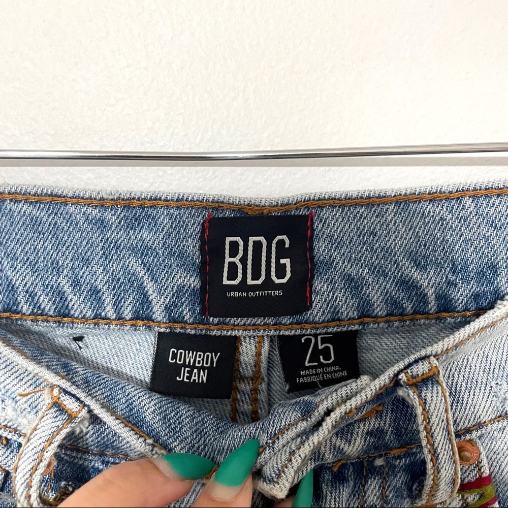Urban Outfitters x BDG • high rise cowboy jean – printed patchwork sz 25 - Picture 9 of 9